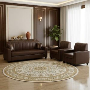 FURNY Cosmos 5 Seater Leatherette 3+1+1 Sofa Set