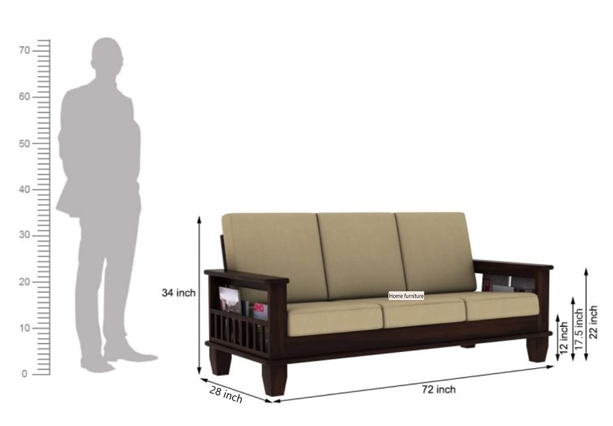 Home furniture Wooden Sofa Set for Living Room and Office 5 Seater - Image 2